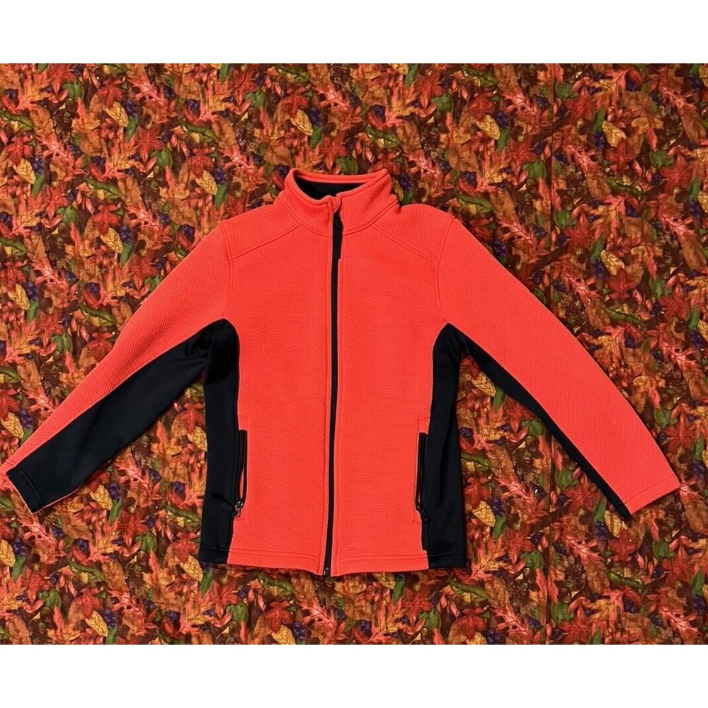 EUC Spyder Jacket Youth M Long Sleeve Full Zip Pockets Black Red Ski Sport